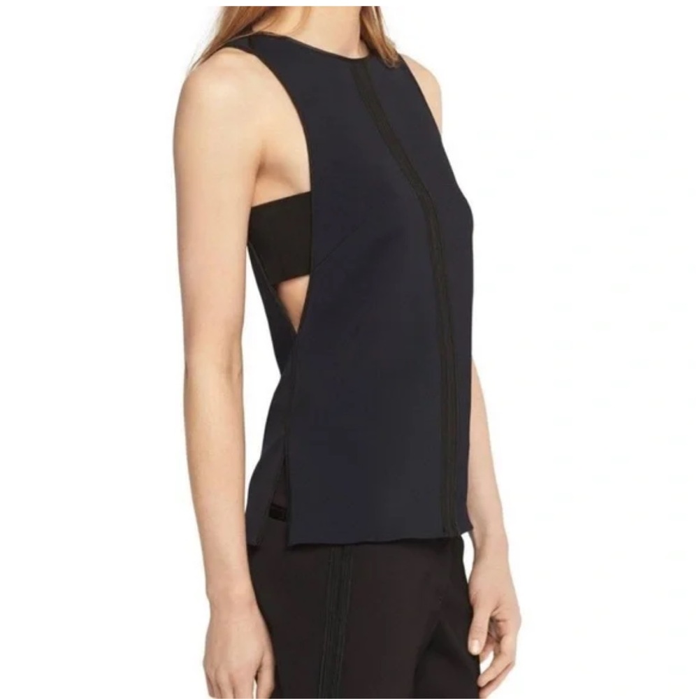 Rag & Bone Clementine Sleeveless Crepe Top - Dark Navy size M